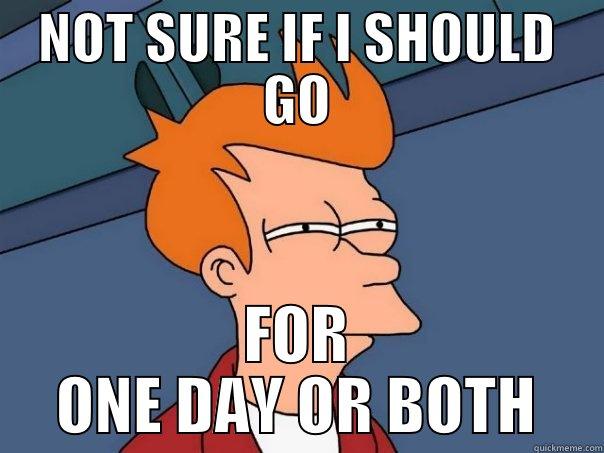 NOT SURE IF I SHOULD GO FOR ONE DAY OR BOTH Futurama Fry