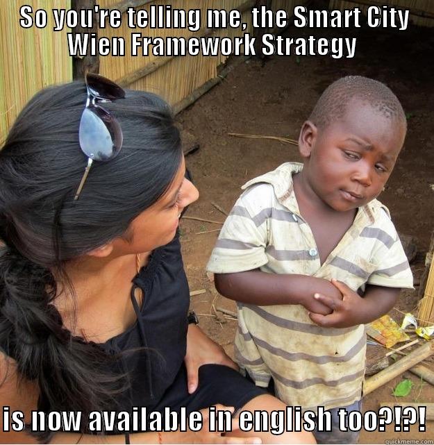 SO YOU'RE TELLING ME, THE SMART CITY WIEN FRAMEWORK STRATEGY   IS NOW AVAILABLE IN ENGLISH TOO?!?! Skeptical Third World Kid