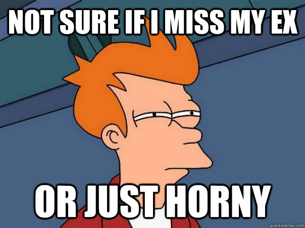 Not sure if I miss my ex or just horny  Futurama Fry