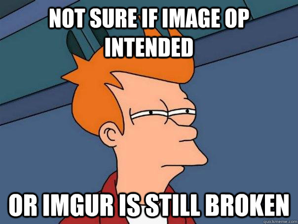 Not sure if image OP intended Or imgur is still broken  Futurama Fry