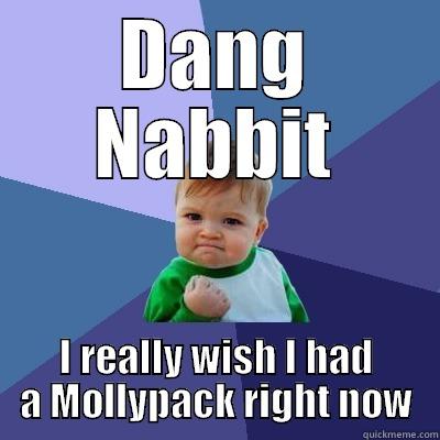 DANG NABBIT I REALLY WISH I HAD A MOLLYPACK RIGHT NOW Success Kid