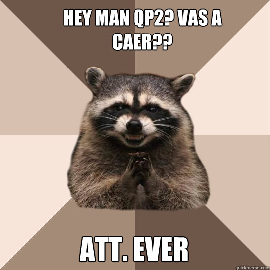 Hey man qp2? Vas a caer?? att. Ever - Hey man qp2? Vas a caer?? att. Ever  Evil Plotting Raccoon