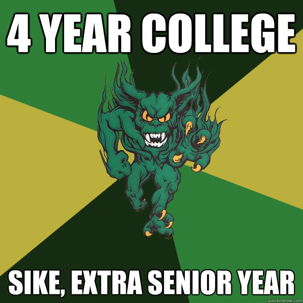 4 year college Sike, extra senior year - 4 year college Sike, extra senior year  Green Terror