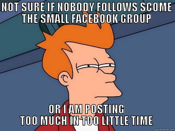 NOT SURE IF NOBODY FOLLOWS SCOME THE SMALL FACEBOOK GROUP OR I AM POSTING TOO MUCH IN TOO LITTLE TIME Futurama Fry