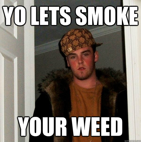 Yo lets smoke your weed  Scumbag Steve