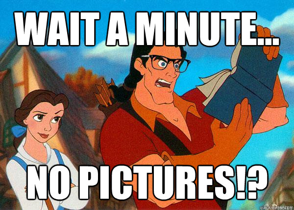 Wait a minute... No pictures!?  Hipster Gaston