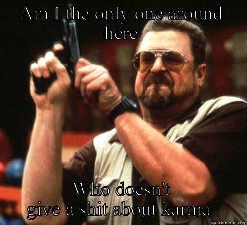 AM I THE ONLY ONE AROUND HERE WHO DOESN'T GIVE A SHIT ABOUT KARMA  Am I The Only One Around Here