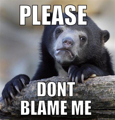 PLEASE  DONT BLAME ME Confession Bear