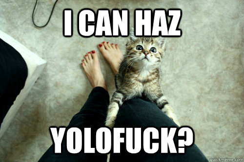 I CAN HAZ YOLOFUCK?  