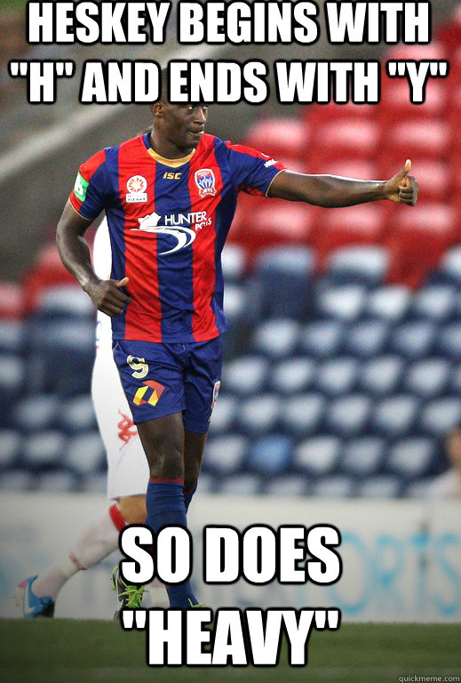 Heskey begins with  