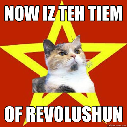 Now iz teh tiem of revolushun  Lenin Cat