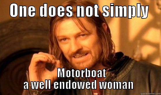    ONE DOES NOT SIMPLY       MOTORBOAT A WELL ENDOWED WOMAN  Boromir