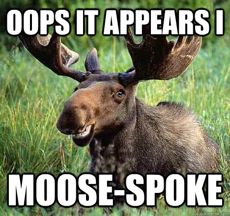 oops it appears i moose-spoke - oops it appears i moose-spoke  laugh at me moose