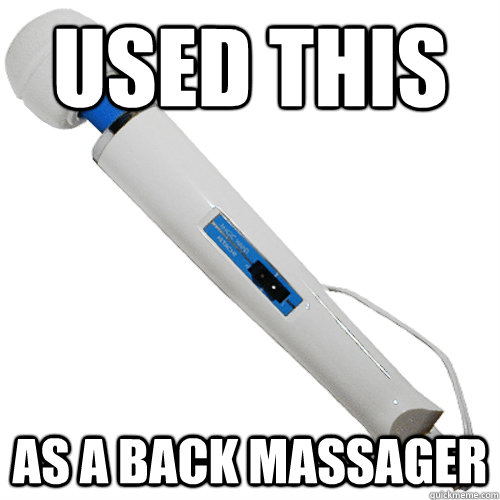 used this as a back massager  hitachimagicwand