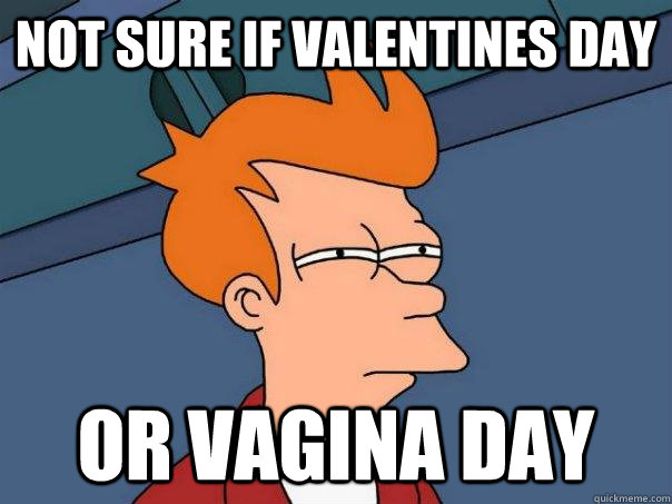 Not sure if Valentines Day Or Vagina Day  Futurama Fry