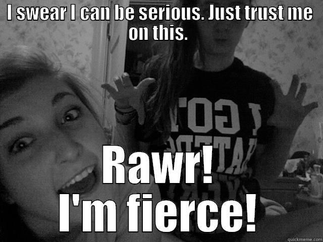 I SWEAR I CAN BE SERIOUS. JUST TRUST ME ON THIS.  RAWR! I'M FIERCE! Misc