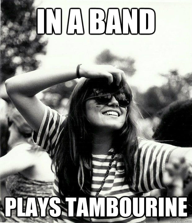 in a band plays tambourine - in a band plays tambourine  Georgetown Hipster