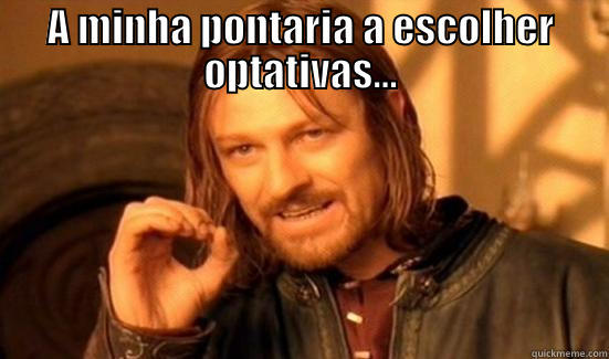 A MINHA PONTARIA A ESCOLHER OPTATIVAS...  Boromir