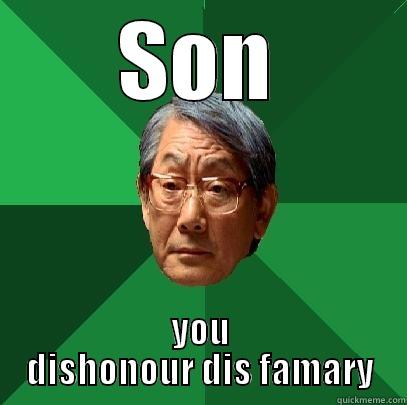 SON YOU DISHONOUR DIS FAMARY High Expectations Asian Father