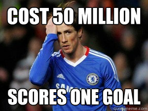 Cost 50 million Scores one goal  Torres