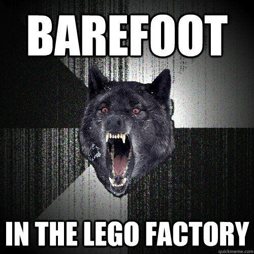 BAREFOOT IN THE LEGO FACTORY  Insanity Wolf