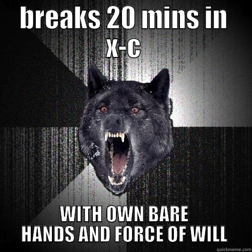 my brotha - BREAKS 20 MINS IN X-C WITH OWN BARE HANDS AND FORCE OF WILL Insanity Wolf