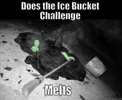 DOES THE ICE BUCKET CHALLENGE                    MELTS                      Misc