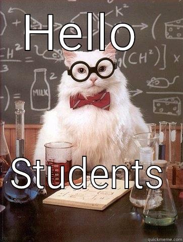 HELLO  STUDENTS  Chemistry Cat