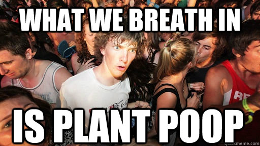 What we breath in Is plant poop - What we breath in Is plant poop  Sudden Clarity Clarence