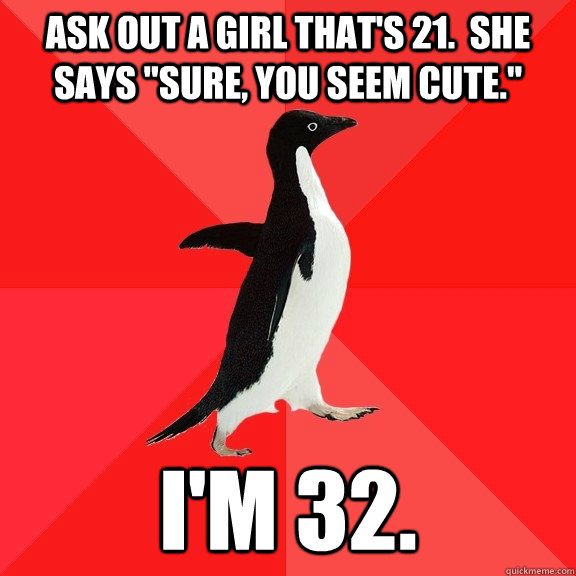 ask out a girl that's 21.  she says 