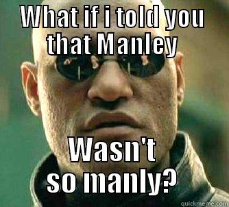 WHAT IF I TOLD YOU THAT MANLEY WASN'T SO MANLY? Matrix Morpheus