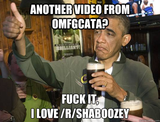 another video from omfgcata? Fuck it,
I love /r/shaboozey  Upvoting Obama