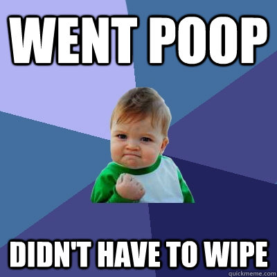 Went poop Didn't have to wipe - Went poop Didn't have to wipe  Success Kid