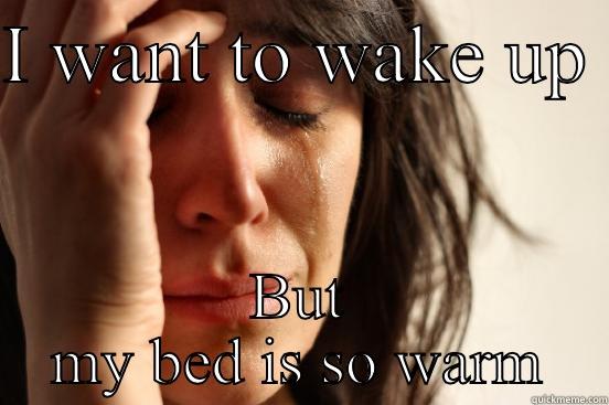 I want to wake up - I WANT TO WAKE UP  BUT MY BED IS SO WARM First World Problems