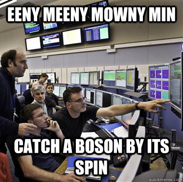 Eeny Meeny Mowny Min Catch a boson by its spin  