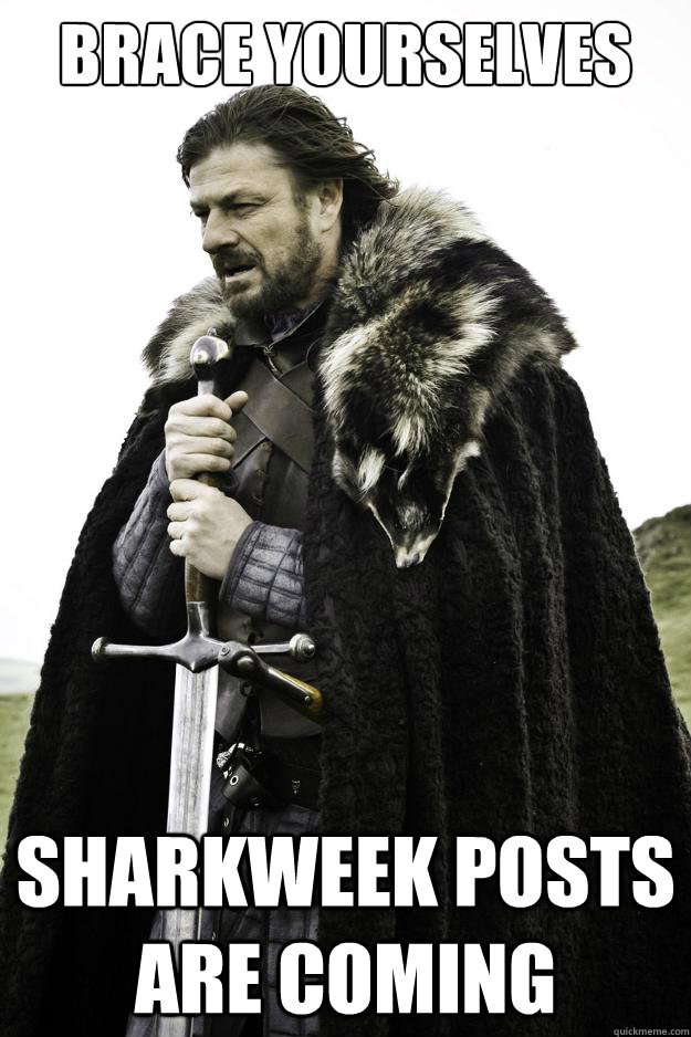 Brace yourselves Sharkweek POSTS ARE COMING   They are coming