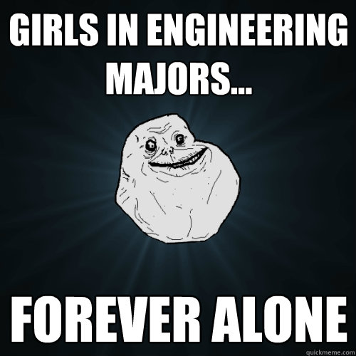 girls in engineering majors... Forever alone  Forever Alone