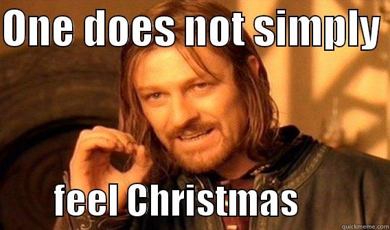 ONE DOES NOT SIMPLY          FEEL CHRISTMAS            One Does Not Simply