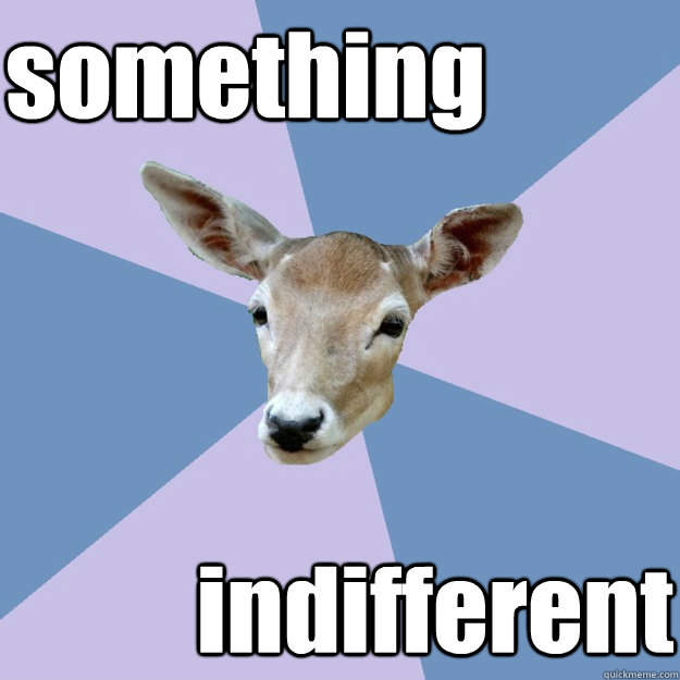 something indifferent - something indifferent  Indifferent Deer