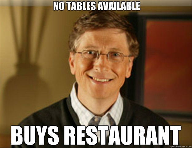 No Tables available BUYS RESTAURANT  Good guy gates