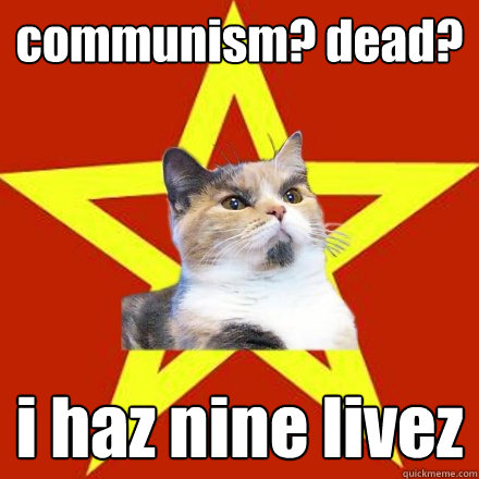 communism? dead?  i haz nine livez  Lenin Cat