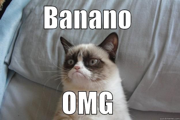 beeg banana - BANANO OMG Grumpy Cat