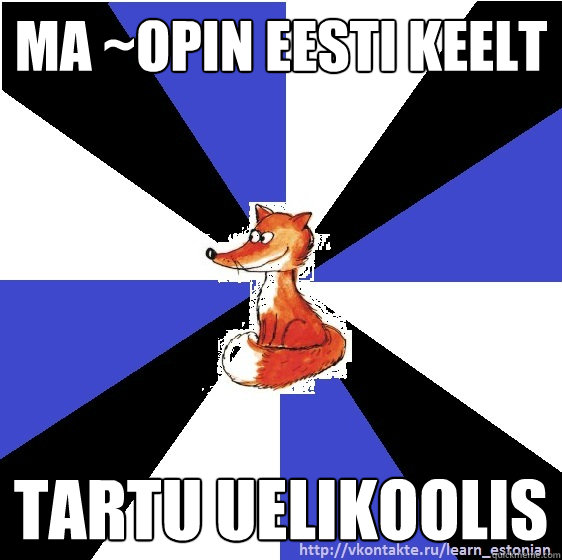 ma ~opin eesti keelt tartu uelikoolis - ma ~opin eesti keelt tartu uelikoolis  Learn estonian meme