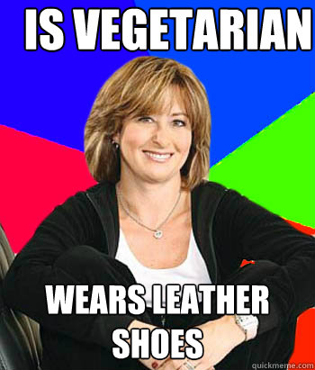 Is vegetarian wears leather shoes  Sheltering Suburban Mom