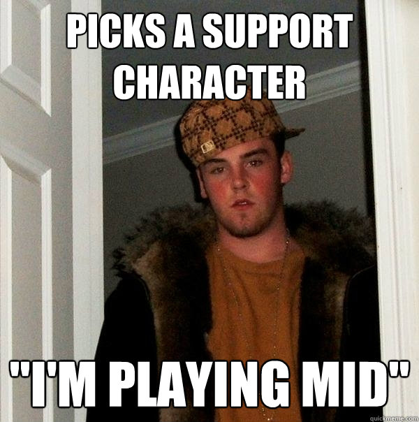 Picks a support character 