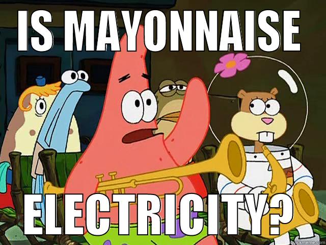 IS MAYONNAISE ELECTRICITY? Misc