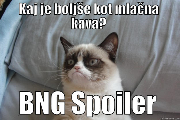 KAJ JE BOLJŠE KOT MLAČNA KAVA? BNG SPOILER Grumpy Cat