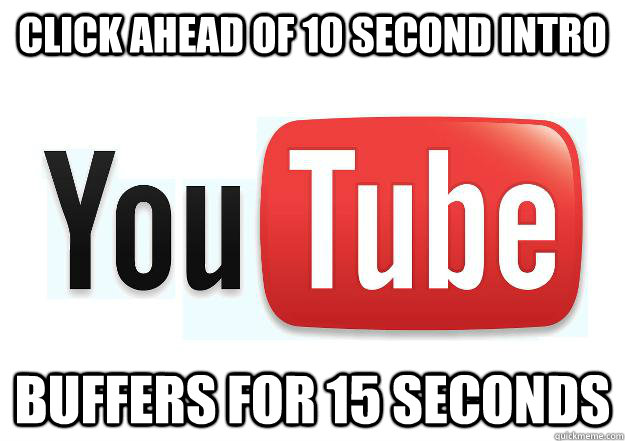 click ahead of 10 second intro buffers for 15 seconds  Scumbag Youtube