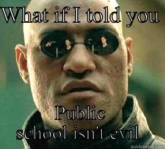 Hs ps debate  - WHAT IF I TOLD YOU  PUBLIC SCHOOL ISN'T EVIL  Matrix Morpheus