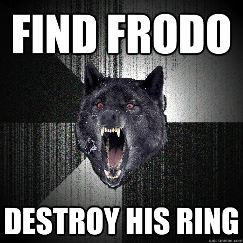 FIND FRODO DESTROY HIS RING - FIND FRODO DESTROY HIS RING  Insanity Wolf